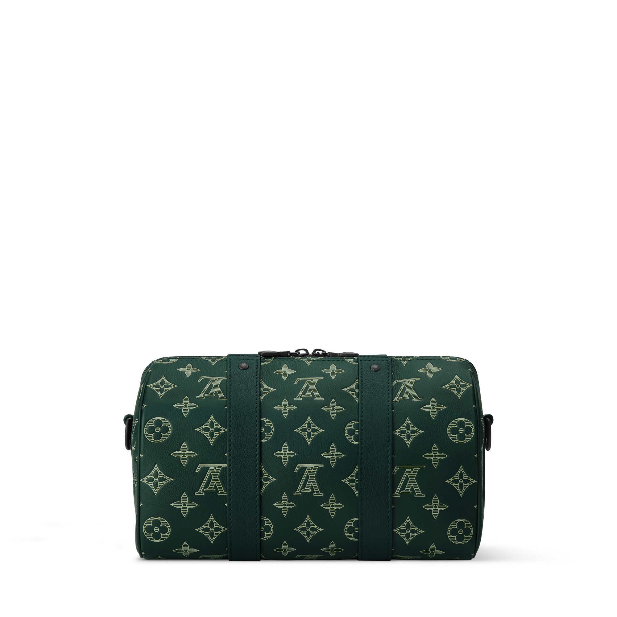 City Keepall Bag - Luxury Monogram Shadow Leather Green | LOUIS